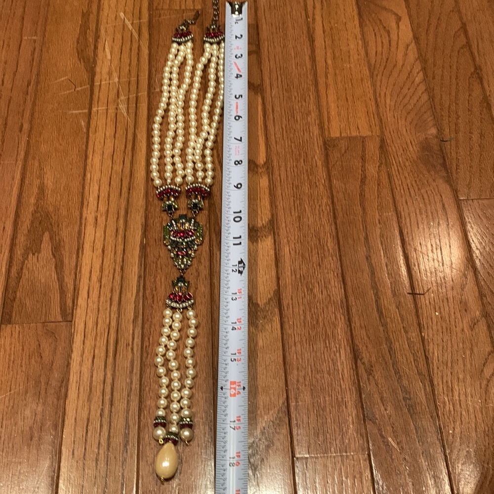 Heidi Daus Majestic Elegance cream Pearl multi strand necklace - show stopper! - Picture 7 of 17